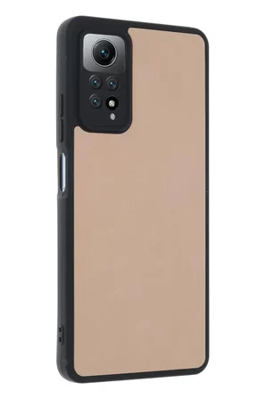 Newface Xiaomi Redmi Note 12 Pro 4G Kılıf Aras Deri Kapak - Pudra