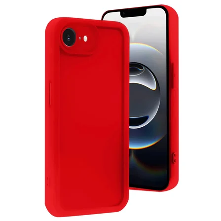 Newface Apple iPhone 16E Kılıf Viera Silikon - Kırmızı