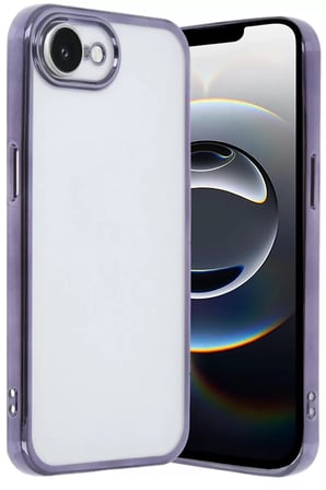 Newface Apple iPhone 16E Kılıf Razer Lensli Silikon - Mor