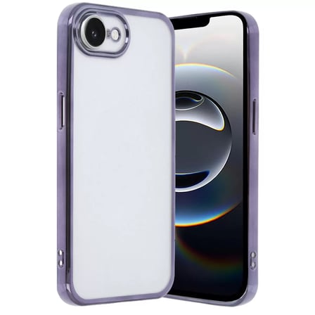 Newface Apple iPhone 16E Kılıf Razer Lensli Silikon - Mor