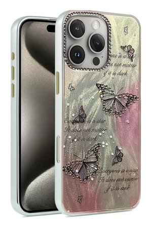 Newface Apple iPhone 16 Pro Kılıf Blade Aynalı Desenli Kapak - Desen 6