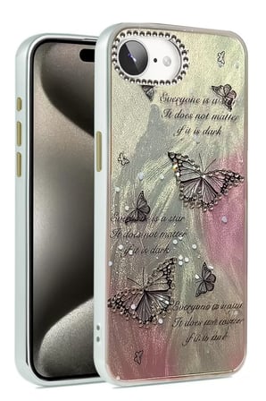 Newface Apple iPhone 16E Kılıf Blade Aynalı Desenli Kapak - Desen 6