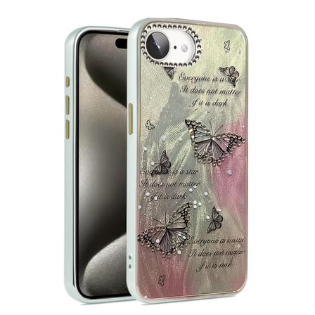 Newface Apple iPhone 16E Kılıf Blade Aynalı Desenli Kapak - Desen 6