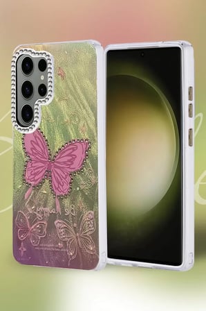 Newface Samsung Galaxy S25 Ultra Kılıf Blade Aynalı Desenli Kapak - Desen 4