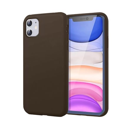 Newface Apple iPhone 11 Kılıf First Silikon - Kahverengi