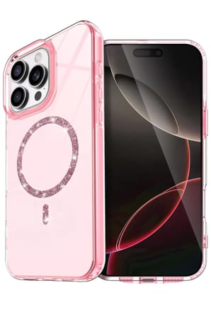 Newface Apple iPhone 15 Pro Max Live Diamond Magsafe Kapak - Pembe