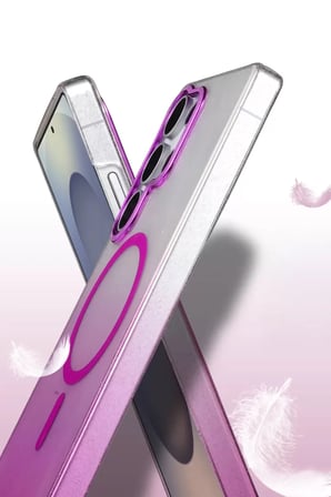 Newface Samsung Galaxy S24 Ultra Glossy Magsafe Kapak - Pembe