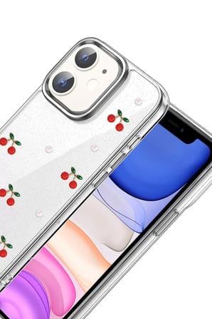 Newface Apple iPhone 12 Fiyonk Desenli Kapak - Desen 9