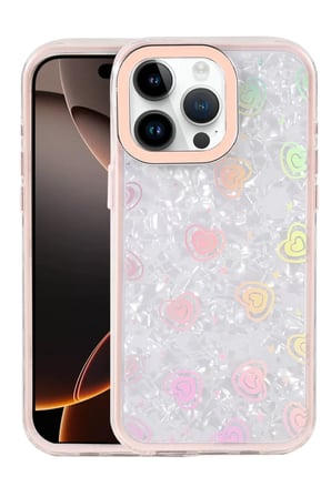 Newface Apple iPhone 15 Pro Lumi Desenli Kapak - Pembe