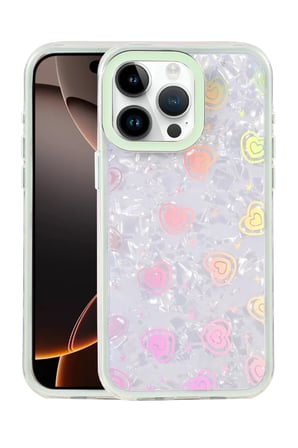 Newface Apple iPhone 16 Pro Max Lumi Desenli Kapak - Yeşil