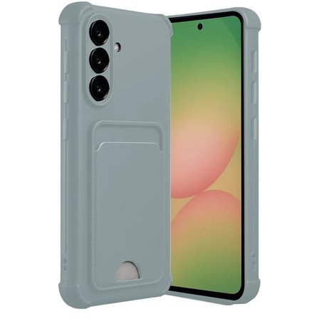 Newface Samsung Galaxy A56 Kılıf Kelvin Kartvizitli Silikon - Açık Yeşil