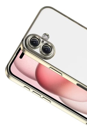 Newface Apple iPhone 17 Razer Lensli Silikon - Gold