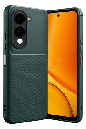 Newface Vivo Y29S Auto Focus Karbon Kapak - Koyu Yeşil