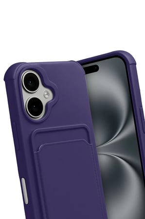 Newface Apple iPhone 17 Kelvin Kartvizitli Silikon - Derin Mor