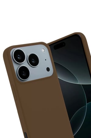 Newface Apple iPhone 17 Pro First Silikon - Kahverengi
