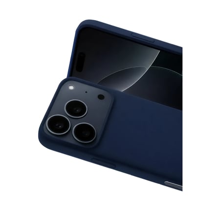 Apple iPhone 17 Pro Max Nano içi Kadife Silikon - Lacivert