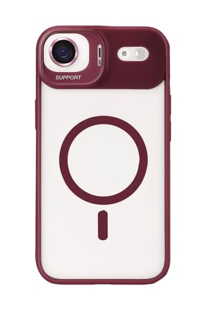 Joko Apple iPhone 17 Air Remim Lensli Magsafe Standlı Kapak - Bordo