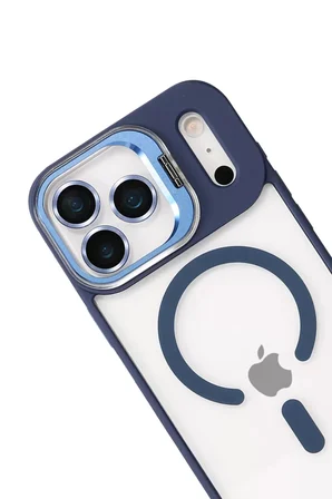 Joko Apple iPhone 17 Pro Max Remim Lensli Magsafe Standlı Kapak - Lacivert
