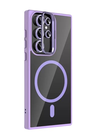 Joko Samsung Galaxy S24 Ultra Remim Lensli Magsafe Standlı Kapak - Lila