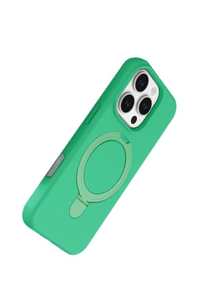 Newface Apple iPhone 16 Pro Regal Magsafe Standlı Kapak - Yeşil