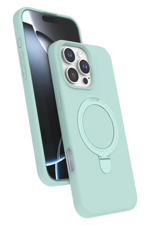 Newface Apple iPhone 16 Pro Regal Magsafe Standlı Kapak - Su Yeşili