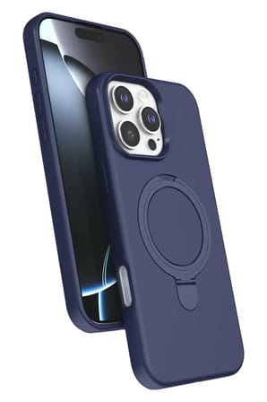 Newface Apple iPhone 16 Pro Regal Magsafe Standlı Kapak - Lacivert