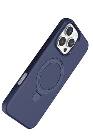 Newface Apple iPhone 16 Pro Regal Magsafe Standlı Kapak - Lacivert