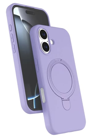 Newface Apple iPhone 16 Regal Magsafe Standlı Kapak - Lila