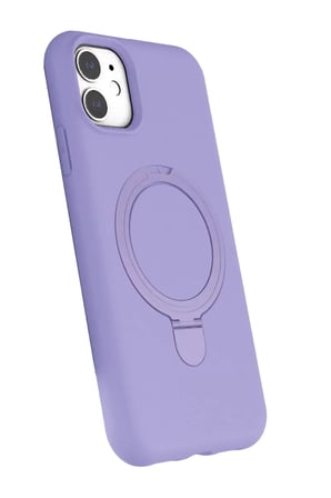 Newface Apple iPhone 11 Regal Magsafe Standlı Kapak - Lila
