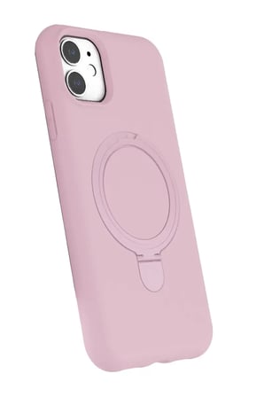 Newface Apple iPhone 11 Regal Magsafe Standlı Kapak - Açık Pembe