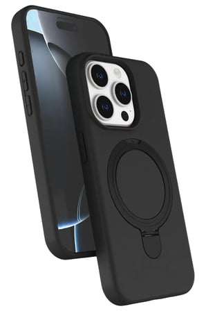 Newface Apple iPhone 15 Pro Max Regal Magsafe Standlı Kapak - Siyah