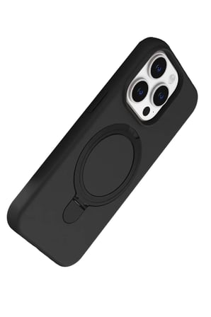 Newface Apple iPhone 15 Pro Max Regal Magsafe Standlı Kapak - Siyah