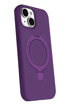 Newface Apple iPhone 14 Regal Magsafe Standlı Kapak - Derin Mor