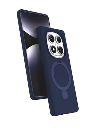 Newface Xiaomi Redmi Note 14 Pro 4G Regal Magsafe Standlı Kapak - Lacivert