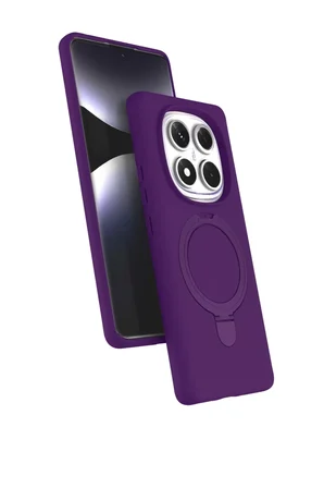Newface Xiaomi Redmi Note 14 Pro 4G Regal Magsafe Standlı Kapak - Derin Mor