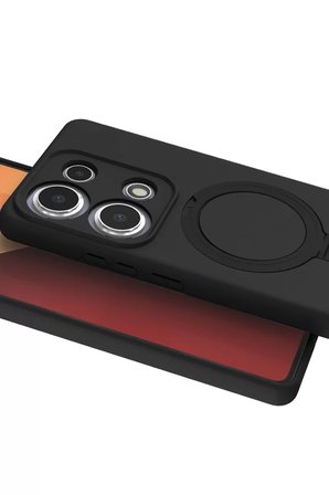 Newface Xiaomi Redmi Note 13 Pro 4G Regal Magsafe Standlı Kapak - Siyah