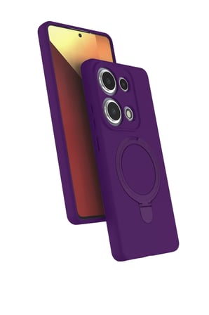 Newface Xiaomi Redmi Note 13 Pro 4G Regal Magsafe Standlı Kapak - Derin Mor