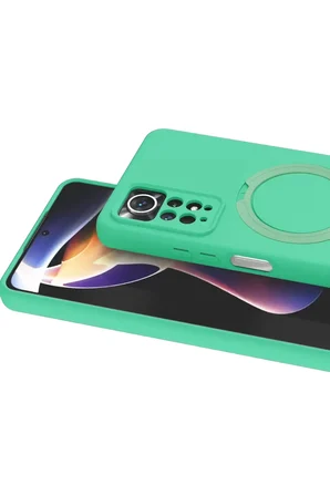 Newface Xiaomi Redmi Note 12 Pro 4G Regal Magsafe Standlı Kapak - Yeşil