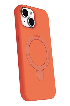 Newface Apple iPhone 14 Regal Magsafe Standlı Kapak - Turuncu
