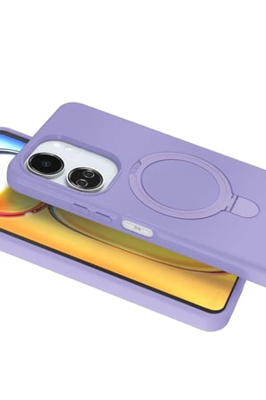 Newface Xiaomi Redmi 13C Regal Magsafe Standlı Kapak - Lila