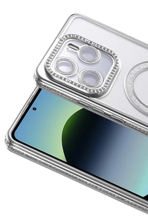 Newface Xiaomi Redmi Note 14 4G Joke Simli Magneticsafe Kılıf - Gümüş