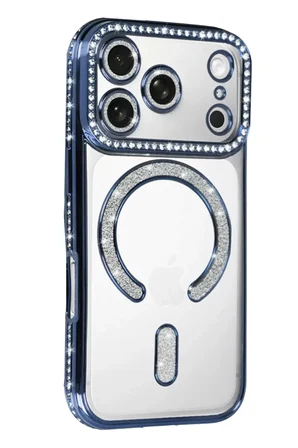 Newface Apple iPhone 17 Pro Joke Simli Magneticsafe Kılıf - Mavi