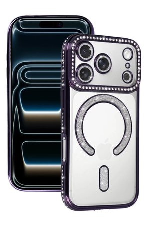 Newface Apple iPhone 17 Pro Max Joke Simli Magneticsafe Kılıf - Derin Mor