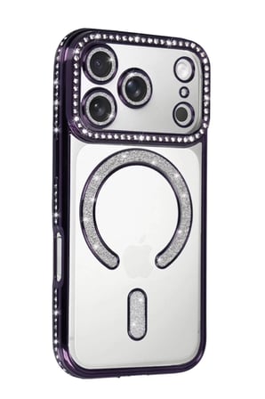 Newface Apple iPhone 17 Pro Max Joke Simli Magneticsafe Kılıf - Derin Mor