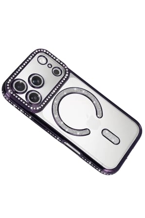 Newface Apple iPhone 17 Pro Max Joke Simli Magneticsafe Kılıf - Derin Mor