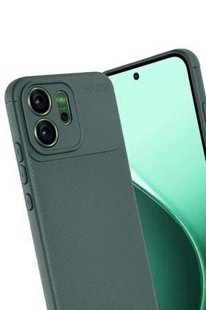 Newface Oppo Reno 14F Auto Focus Karbon Kapak - Koyu Yeşil