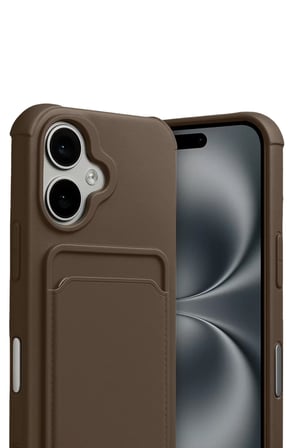 Newface Apple iPhone 17 Kelvin Kartvizitli Silikon - Kahverengi
