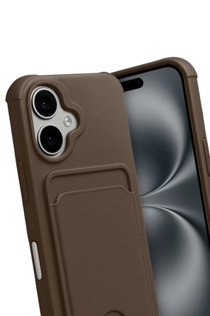 Newface Apple iPhone 17 Kelvin Kartvizitli Silikon - Kahverengi