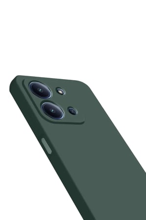 Newface Xiaomi Redmi 15C 4G Nano içi Kadife Silikon - Koyu Yeşil