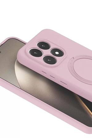 Newface Xiaomi Mi 15T Regal Magsafe Standlı Kapak - Açık Pembe